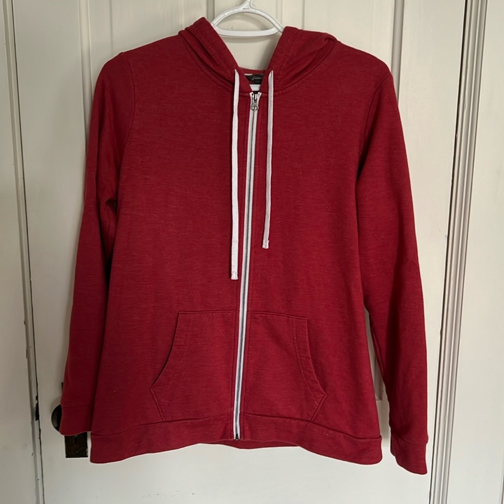 EDDIE BAUER Women’s Full Zip Red Hoodie Medium